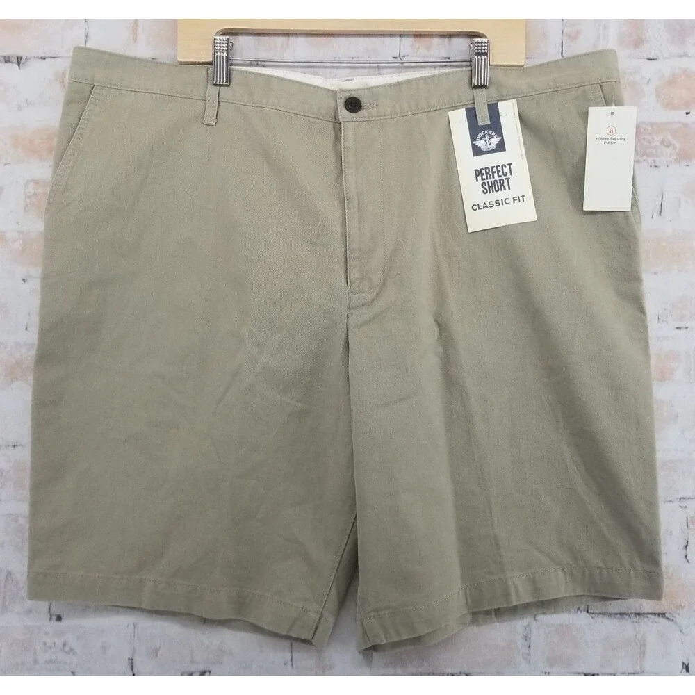 NWT Dockers Perfect Short Classic Fit Sand Dune Khaki Men's 44W x 10.5L